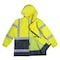 2W International High Viz Parka and Body Warmer, Medium, Lime/Dark Navy 360C-3 M - alternate 6